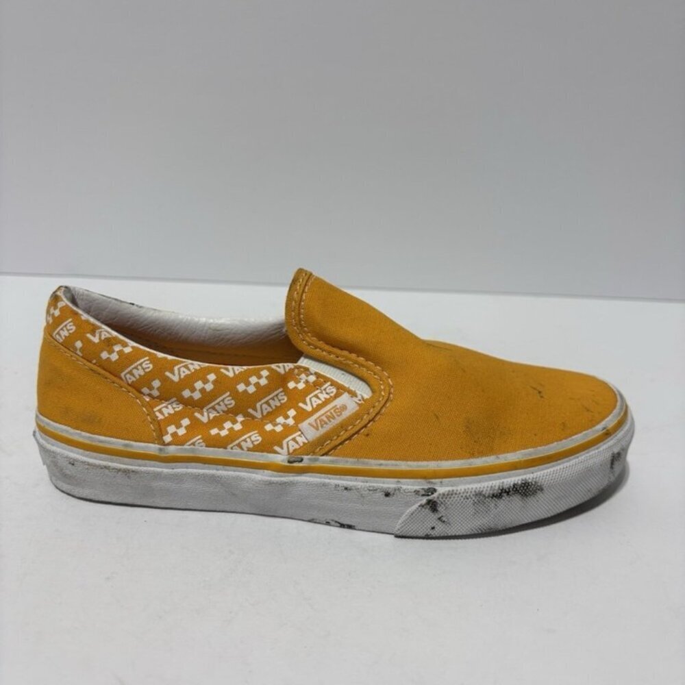 Vans Kids’ Classic Slip-On Logo Repeat Sneakers, Boys’ Size 3 M